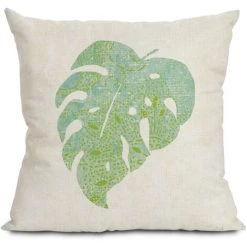 Aquarelle Rétro Feuilles Tropicales Oreiller Coussin Canapé Oreiller Dossier De Voiture Taie D'oreiller En Lin (noyau D'oreiller Non Inclus), 45*45cm,HANBING -France Coussin et housse de coussin Soldes Boutique 45487678 4