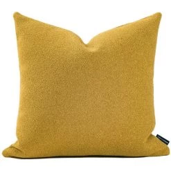 Oreiller De Canapé En Coton Et Lin, Couleur Unie, Coussin En Lin, Dossier, Taie D'oreiller Chez L'habitant, 45 * 45 Cm, Jaune,HANBING