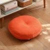 ELLE Galette De Chaise Ronde, 15 Cm D'épaisseur, Coussin De Chaise Doux, Pour La Maison, Le Bureau, La Salle à Manger, Le Sol, Le Jardin, La Chambre, La Salle De Jeux (40 X 40 X 15 Cm, Orange)