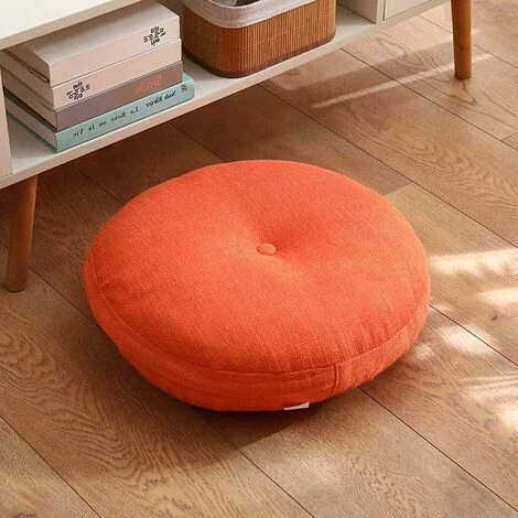 ELLE Galette De Chaise Ronde, 15 Cm D'épaisseur, Coussin De Chaise Doux, Pour La Maison, Le Bureau, La Salle à Manger, Le Sol, Le Jardin, La Chambre, La Salle De Jeux (40 X 40 X 15 Cm, Orange) 1 ELLE Galette De Chaise Ronde, 15 Cm D'épaisseur, Coussin De Chaise Doux, Pour La Maison, Le Bureau, La Salle à Manger, Le Sol, Le Jardin, La Chambre, La Salle De Jeux (40 X 40 X 15 Cm, Orange)