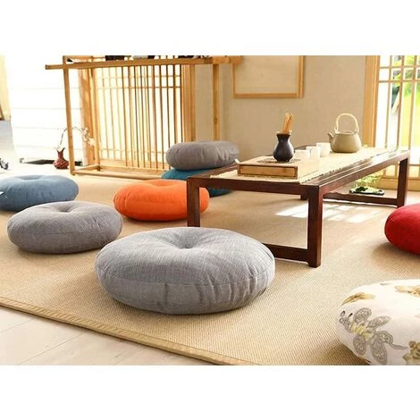 ELLE Galette De Chaise Ronde, 15 Cm D'épaisseur, Coussin De Chaise Doux, Pour La Maison, Le Bureau, La Salle à Manger, Le Sol, Le Jardin, La Chambre, La Salle De Jeux (40 X 40 X 15 Cm, Orange) 2 ELLE Galette De Chaise Ronde, 15 Cm D'épaisseur, Coussin De Chaise Doux, Pour La Maison, Le Bureau, La Salle à Manger, Le Sol, Le Jardin, La Chambre, La Salle De Jeux (40 X 40 X 15 Cm, Orange) – Image 2