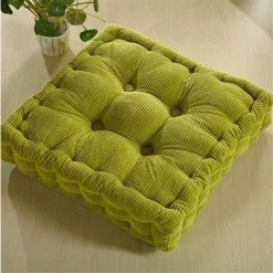 ELLE Trayosin Coussin De Chaise Fauteuil Siège Canapé Coussin D'Assise Pour Intérieur Et Extérieur, Carré, Différents Coloris, Rembourrage épais (Haricot Vert,38 * 38cm)
