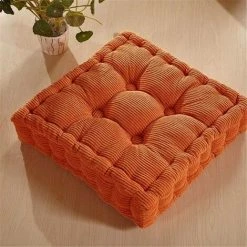 ELLE Trayosin Coussin De Chaise Fauteuil Siège Canapé Coussin D'Assise Pour Intérieur Et Extérieur, Carré, Différents Coloris, Rembourrage épais(Orange Vibrante,38 * 38cm)