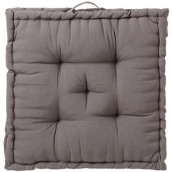 YESDEKO Coussin De Sol En Coton 60x60cm | Gris - Gris