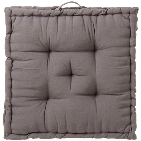 YESDEKO Coussin De Sol En Coton 60x60cm | Gris - Gris 1 YESDEKO Coussin De Sol En Coton 60x60cm | Gris - Gris