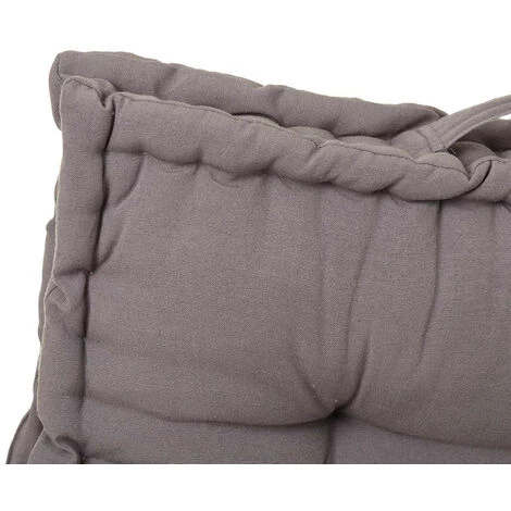 YESDEKO Coussin De Sol En Coton 60x60cm | Gris - Gris 2 YESDEKO Coussin De Sol En Coton 60x60cm | Gris - Gris – Image 2