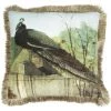 NATACHA.B Coussin En Velours Frangé 45x45cm Paon