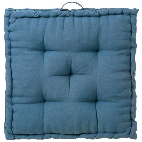 YESDEKO Coussin De Sol En Coton 60x60cm | Bleu - Bleu 1 YESDEKO Coussin De Sol En Coton 60x60cm | Bleu - Bleu