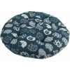 BRIDAY Coussin De Chaise Rond En Coton 40x40cm Coussin Plus épais Tapis De Siège De Bureau Chat Bleu