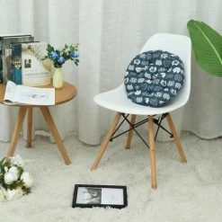 BRIDAY Coussin De Chaise Rond En Coton 40x40cm Coussin Plus épais Tapis De Siège De Bureau Chat Bleu -France Coussin et housse de coussin Soldes Boutique 45789070 4