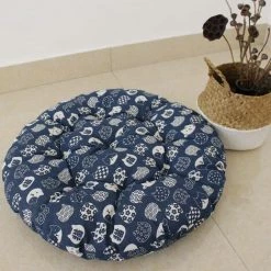 BRIDAY Coussin De Chaise Rond En Coton 40x40cm Coussin Plus épais Tapis De Siège De Bureau Chat Bleu -France Coussin et housse de coussin Soldes Boutique 45789070 5