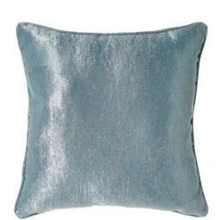 LOLAHOME Coussin Velours Bleu Satiné 45x45 Cm