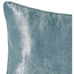LOLAHOME Coussin Velours Bleu Satiné 45x45 Cm -France Coussin et housse de coussin Soldes Boutique 45790146 3