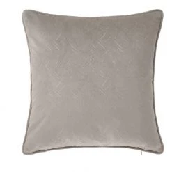 LOLA HOME Coussin Avec Garniture En Velours Gris 45x45 Cm