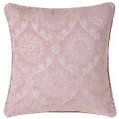 LOLAHOME Coussin Arabesque Jacquard Rose 45x45 Cm