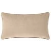 LOLAHOME Coussin Avec Garniture En Velours Beige 50x30 Cm