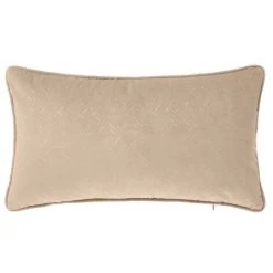LOLAHOME Coussin Avec Garniture En Velours Beige 50x30 Cm