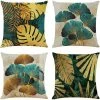 BRIDAY Vintage Housses De Coussin, Vert Housse Coussin Taie D'oreiller En Tissu De Lin Canapé-lit Pillow Covers Cuhion Cover