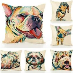 BRIDAY Housse De Coussin Carrée En Lin Pour Canapé, Chambre à Coucher, Salon, 45 × 45 Cm (1 Pièce, Motif 8) -France Coussin et housse de coussin Soldes Boutique 45873945 4