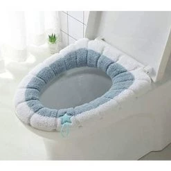 Lot De 1 Coussins Macaron Universels Imperméables Pour Siège De Toilette Avec Boucle De Suspension-Doux Et Chaud-Lavables