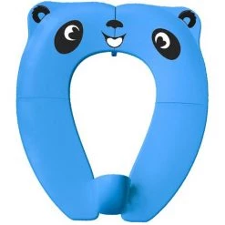 Réducteur De Toilette Portable, Siège De Toilette De Pot Portable Antidérapant Avec Sac De Rangement Portable Propre Et Rapide Pour Le Voyage (Bleu)Macaron