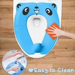 Réducteur De Toilette Portable, Siège De Toilette De Pot Portable Antidérapant Avec Sac De Rangement Portable Propre Et Rapide Pour Le Voyage (Bleu)Macaron -France Coussin et housse de coussin Soldes Boutique 45884052 4