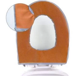 Housse De Siège De Toilette Macaron, Coussin De Salle De Bain, Doux Et Chaud, Lavable Brun -France Coussin et housse de coussin Soldes Boutique 45884187 4