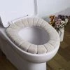 MACARON Housses De Siège De Toilette Chauffe-siège De Toilette Lavable Chauffe-siège De Toilette Coussin De Siège De Toilette Warmer Soft Tissu épais, Extensible, Lavable 3 Pièces