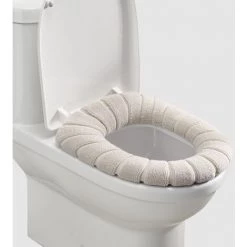 MACARON Housses De Siège De Toilette Chauffe-siège De Toilette Lavable Chauffe-siège De Toilette Coussin De Siège De Toilette Warmer Soft Tissu épais, Extensible, Lavable 3 Pièces -France Coussin et housse de coussin Soldes Boutique 45884188 5