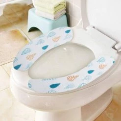 Siège De Macaron Toilette Rembourré Pour L'hiver Coussin En Velours Autocollant De WC Couvre-Toilette Accessoires De Salle De Bain Lavable Et Universel Siège De Toilette -France Coussin et housse de coussin Soldes Boutique 45884198 4