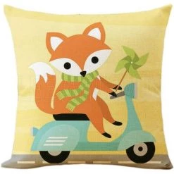 BRIDAY Renard Motif Coussin Couvre Linge Coussin Carré Taies D'oreiller Canapé-Lit Canapé Décor À La Maison Taie