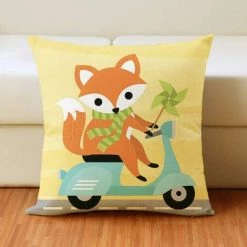 BRIDAY Renard Motif Coussin Couvre Linge Coussin Carré Taies D'oreiller Canapé-Lit Canapé Décor À La Maison Taie -France Coussin et housse de coussin Soldes Boutique 45959977 3