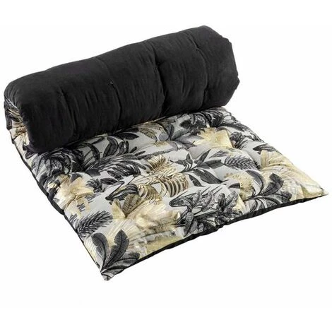 Paris Prix - Matelas De Sol Imprimé "karaba" 60x120cm Noir 2 Paris Prix - Matelas De Sol Imprimé "karaba" 60x120cm Noir – Image 2