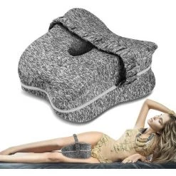 TANABATA Coussin De Genou Pour Les Personnes Qui Dorment Sur Le Côté - Coussin Orthopédique En Mousse à Mémoire De Forme Ergonomique Pour Soulager La Pression Des Hanches Et Des Genoux - Housse Lavable