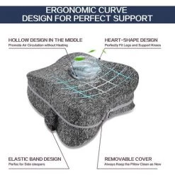 TANABATA Coussin De Genou Pour Les Personnes Qui Dorment Sur Le Côté - Coussin Orthopédique En Mousse à Mémoire De Forme Ergonomique Pour Soulager La Pression Des Hanches Et Des Genoux - Housse Lavable -France Coussin et housse de coussin Soldes Boutique 46174427 3