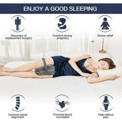 TANABATA Coussin De Genou Pour Les Personnes Qui Dorment Sur Le Côté - Coussin Orthopédique En Mousse à Mémoire De Forme Ergonomique Pour Soulager La Pression Des Hanches Et Des Genoux - Housse Lavable -France Coussin et housse de coussin Soldes Boutique 46174427 5