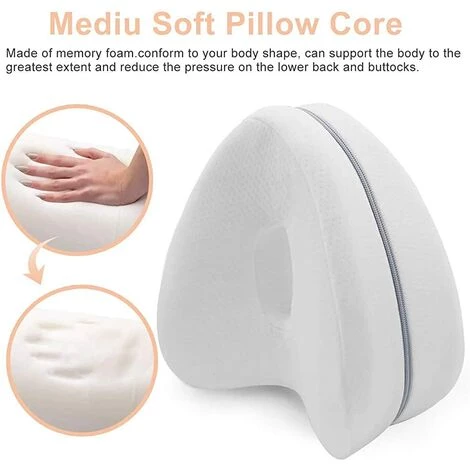 TANABATA Leg Pillow Coussins Relève-Jambes Pour Jambe Avec Mousse à Mémoire De Forme Coussin Orthopédique Pour Dormeurs Latéraux 2 TANABATA Leg Pillow Coussins Relève-Jambes Pour Jambe Avec Mousse à Mémoire De Forme Coussin Orthopédique Pour Dormeurs Latéraux – Image 2