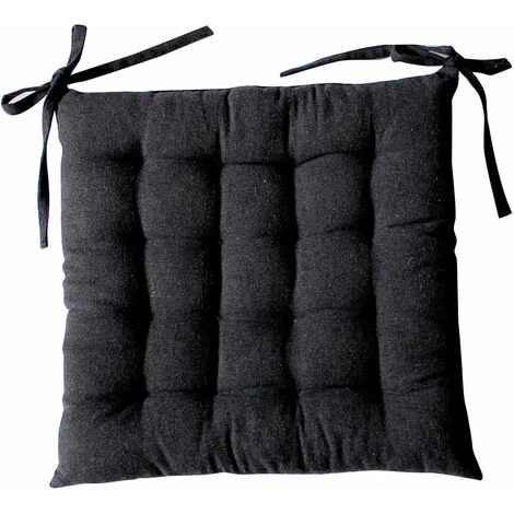 ENJOY HOME Assise Matelassée 38 X 38 X 3 Cm DUNE Coton Recyclé - GRIS FONCE 4 ENJOY HOME Assise Matelassée 38 X 38 X 3 Cm DUNE Coton Recyclé - GRIS FONCE – Image 4