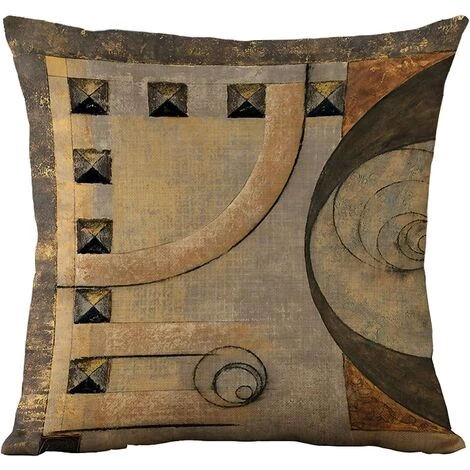 MODOU Lot De 4 Taies D'oreiller Décoratives Géométriques Vintage Taies D'oreiller Taies De Coussin 45*45 Cm Pour Salon, Canapé Et Lit 3 MODOU Lot De 4 Taies D'oreiller Décoratives Géométriques Vintage Taies D'oreiller Taies De Coussin 45*45 Cm Pour Salon, Canapé Et Lit – Image 3