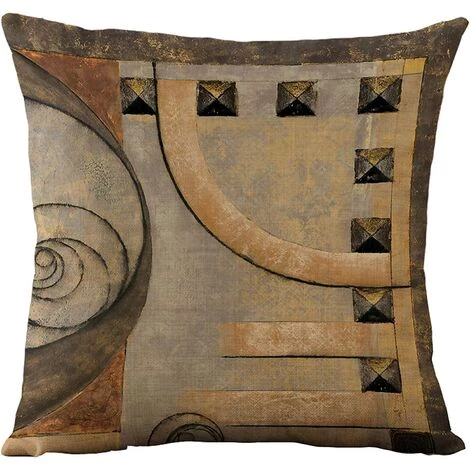 MODOU Lot De 4 Taies D'oreiller Décoratives Géométriques Vintage Taies D'oreiller Taies De Coussin 45*45 Cm Pour Salon, Canapé Et Lit 4 MODOU Lot De 4 Taies D'oreiller Décoratives Géométriques Vintage Taies D'oreiller Taies De Coussin 45*45 Cm Pour Salon, Canapé Et Lit – Image 4