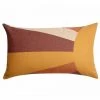 RIDEAUDISCOUNT Housse De Coussin 30 X 50 Cm Formes Géométriques Imprimé Orange - Orange