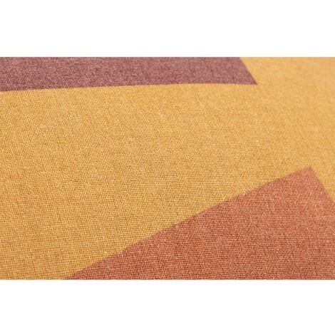 RIDEAUDISCOUNT Housse De Coussin 30 X 50 Cm Formes Géométriques Imprimé Orange - Orange 5 RIDEAUDISCOUNT Housse De Coussin 30 X 50 Cm Formes Géométriques Imprimé Orange - Orange – Image 5