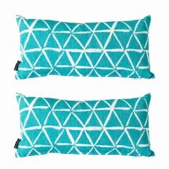 OVIALA Lot De 2 Petits Coussins Polyester Vert 40x20x8 Cm - Vert