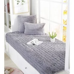 HANBING Coussin De Balcon De Rebord De Fenêtre, Couverture Universelle De Baie Vitrée Pour Toutes Les Saisons, Coussin En Peluche Pour La Décoration De Chambre(Gris, Oreiller 45*45 (noyau Compris)) -France Coussin et housse de coussin Soldes Boutique 47161424 4