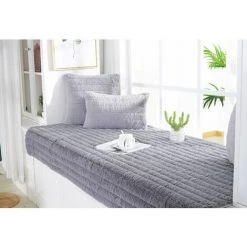 HANBING Coussin De Balcon De Rebord De Fenêtre, Couverture Universelle De Baie Vitrée Pour Toutes Les Saisons, Coussin En Peluche Pour La Décoration De Chambre(Gris, Oreiller 45*45 (noyau Compris)) -France Coussin et housse de coussin Soldes Boutique 47161424 5