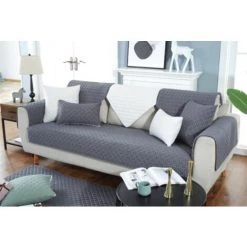 HANBING Coussin De Canapé En Coton Lavé Tissé Moderne Et Simple, Coussin De Housse De Canapé En Cuir Antidérapant En Tissu(Gris à Carreaux, Oreiller De Taille 30*50 Avec Noyau Intérieur) -France Coussin et housse de coussin Soldes Boutique 47161449 3
