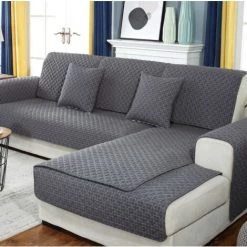 HANBING Coussin De Canapé En Coton Lavé Tissé Moderne Et Simple, Coussin De Housse De Canapé En Cuir Antidérapant En Tissu(Gris à Carreaux, Oreiller De Taille 30*50 Avec Noyau Intérieur) -France Coussin et housse de coussin Soldes Boutique 47161449 5