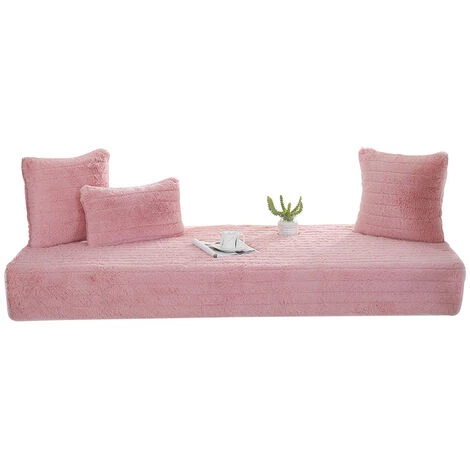 HANBING Coussin De Balcon De Rebord De Fenêtre, Couverture Universelle De Baie Vitrée Pour Toutes Les Saisons, Coussin En Peluche Pour La Décoration De Chambre(Rose, Oreiller 45*45 (noyau Compris)) 3 HANBING Coussin De Balcon De Rebord De Fenêtre, Couverture Universelle De Baie Vitrée Pour Toutes Les Saisons, Coussin En Peluche Pour La Décoration De Chambre(Rose, Oreiller 45*45 (noyau Compris)) – Image 3