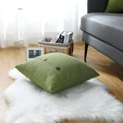 Housse De Coussin Triomphe Lot De 2 45x45cm Décoratif Ferme Bouton Triple Taie D'oreiller Decoration Maison Salon Chambre Pour Canapé Auto Chaise(vert) 7 Housse De Coussin Triomphe Lot De 2 45x45cm Décoratif Ferme Bouton Triple Taie D'oreiller Decoration Maison Salon Chambre Pour Canapé Auto Chaise(vert) -France Coussin et housse de coussin Soldes Boutique 47435303 3