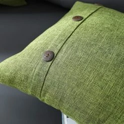Housse De Coussin Triomphe Lot De 2 45x45cm Décoratif Ferme Bouton Triple Taie D'oreiller Decoration Maison Salon Chambre Pour Canapé Auto Chaise(vert) 8 Housse De Coussin Triomphe Lot De 2 45x45cm Décoratif Ferme Bouton Triple Taie D'oreiller Decoration Maison Salon Chambre Pour Canapé Auto Chaise(vert) -France Coussin et housse de coussin Soldes Boutique 47435303 4